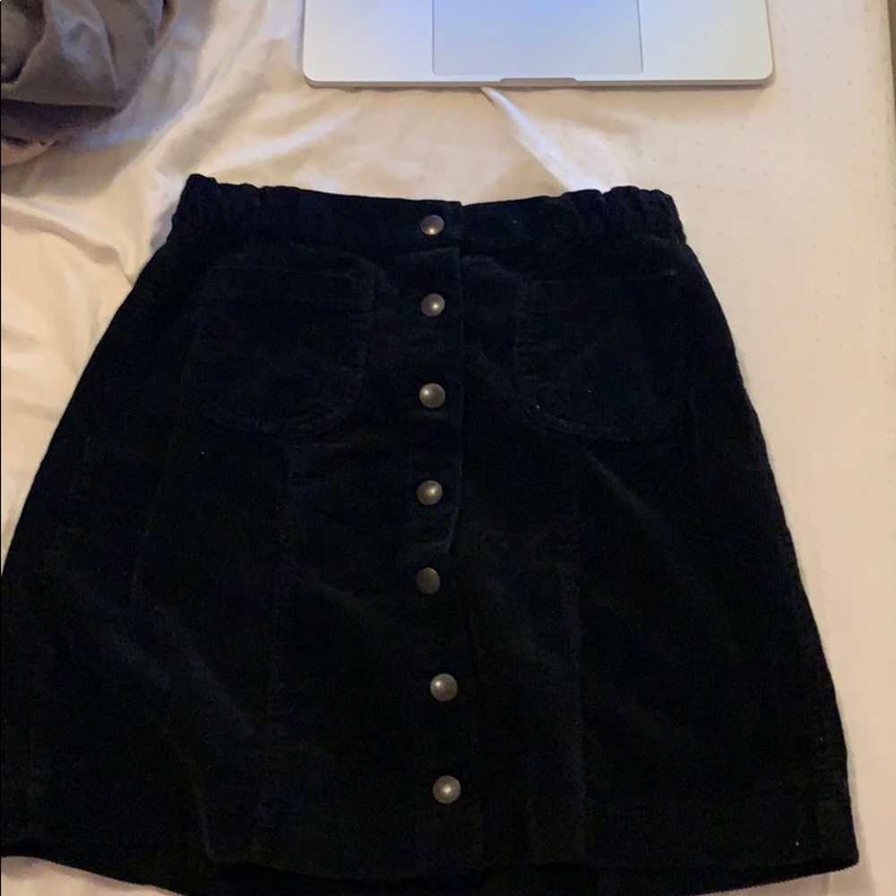 Brandy Melville black corduroy skirt